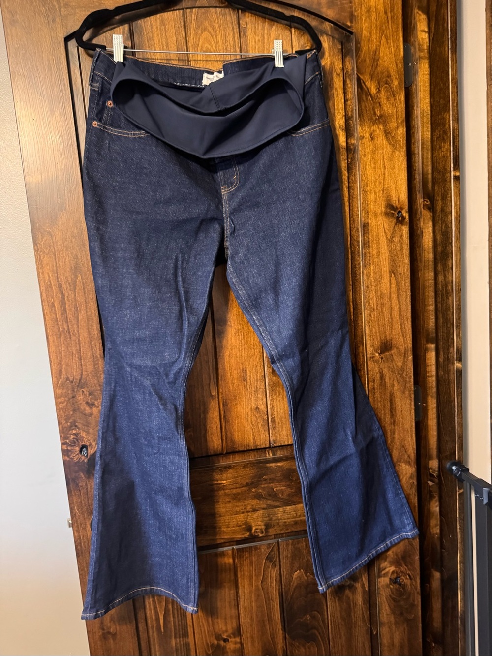 Abercrombie & Fitch Dark Blue Flare Maternity Jeans